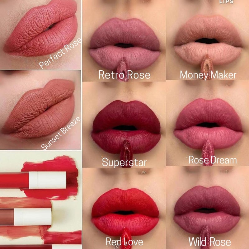 FARMASi Make Up Matte Liquid Lipstick, Long-Lasting and Ultra-comfortable, High-Impact, Lightweight, Organic, Pure Pigments 0.14 fl.oz (Super Star) - Image 5